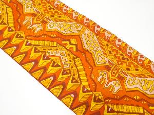 本場筑前博多　抽象模様織り出し名古屋帯